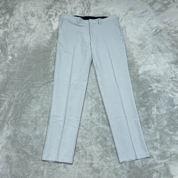 Kenneth Cole Slim Fit Performance Dress Pants 36x34 Gray Polyester Blend a1049 - Picture 1 of 7